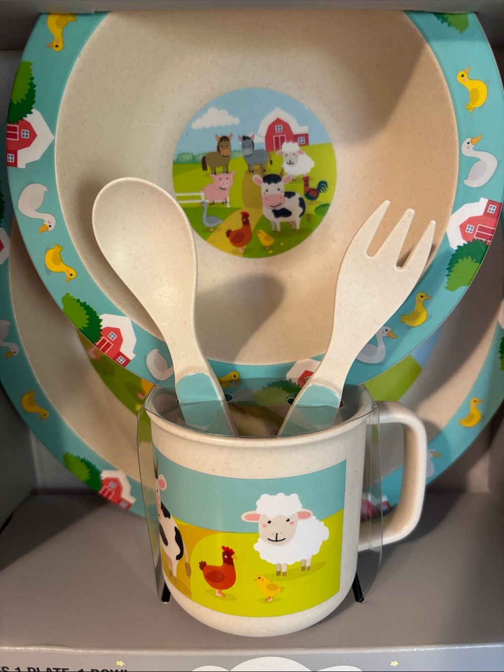 MOON AND STARS FARM ANIMAL DINNERWARE - Picture 2 of 3